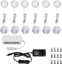 Carica l'immagine nel visualizzatore di Gallery, Lightess 6 Pezzi Luci per Armadio, 4500K Luci Sottopensile Cucina Interna Illuminazione, Bianco Neutro Ultrasottile Lamp