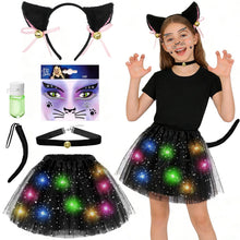 Carica l'immagine nel visualizzatore di Gallery, LED Costume Gatto, con Orecchie da Gatto, Coda di gatto