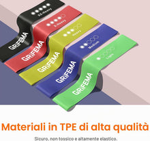 Carica l'immagine nel visualizzatore di Gallery, GRIFEMA GA5001 Fasce Elastiche Fitness Set da 5 – Elastici Palestra