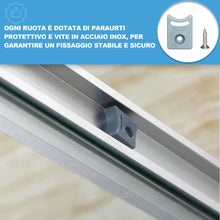 Carica l'immagine nel visualizzatore di Gallery, 4 Set Rulli per Porta Doccia Ø25 mm, Rotelle per Box Doccia in Vetro 4–6 mm, Cuscinetti Silenziosi e Resistenti, Kit per