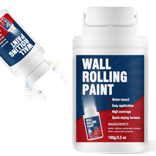 Carica l'immagine nel visualizzatore di Gallery, AstraVox Roller Paint Bianco, Pittura Bianca a Base d'Acqua Per Pareti e Soffitti, Kit Rullo Integrato Per Coprire Effic