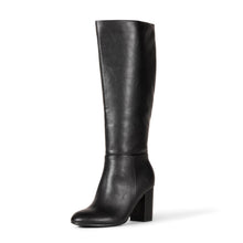 Carica l'immagine nel visualizzatore di Gallery, Amazon Essentials Stivali con Tacco Alto Donna, Nero Finta Pelle, 42 EU Larga
