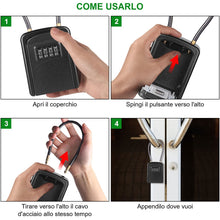 Carica l'immagine nel visualizzatore di Gallery, Diyife Cassetta Sicurezza per Chiavi, [Impermeabile] 4 Cifre