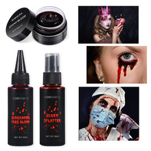 Carica l&#39;immagine nel visualizzatore di Gallery, BOBISUKA Halloween Sangue Finto Lavabile 3 Pz: 1 Plasma Coagulato+1 Spray di Sangue Finto+1 Sangue Finto Gocciolante Sicuro per Carnevali, Film, Teatro, Scherzi, Ferite Simulate