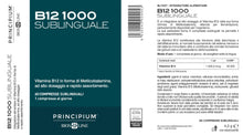 Carica l'immagine nel visualizzatore di Gallery, BIOS LINE Principium B12 1000 Sublinguale, Vitamina B12 contro Stanchezza e Affaticamento, Integratore Sistema Immunitar