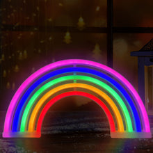 Carica l'immagine nel visualizzatore di Gallery, Amzeeniu Luci al Neon Led Arcobaleno Night Lights Mood Lights Insegne Luci luce Decorazione luminose Neon Signs Batteria