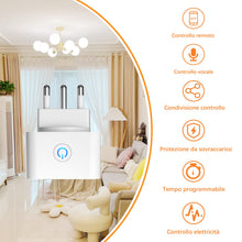 Carica l'immagine nel visualizzatore di Gallery, Presa Wifi Italiana 16A 3680W, Monitoraggio energetico Intelligente Smart Presa, Protezione Sovraccarico, Timer e Regola