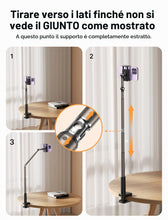 Carica l'immagine nel visualizzatore di Gallery, JSAUX Supporto per telefono per scrivania e letto, supporto flessibile per telefono universale 360 pigro lungo braccio m