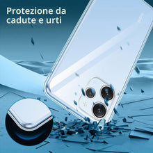 Carica l'immagine nel visualizzatore di Gallery, Kokio Cover per Xiaomi Redmi 12 4G con 2 Pezzi Pellicola Vetro Temperato, Trasparente Silicone Case Sottile Morbido TPU 