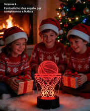 Carica l'immagine nel visualizzatore di Gallery, Lampada da basket 3D Decorativa, Lampada da comodino Camera Intelligente 7 Colori Per Bambini, Luce Notturna LED Decorat
