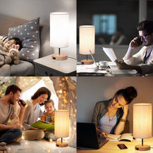 Carica l'immagine nel visualizzatore di Gallery, GLUROO Lampada da Comodino con Porte di Ricarica USB, Controllo Touch 3 Temperature di Colore e Lampada da Scrivania Min