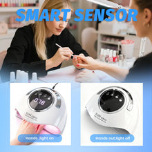 Carica l'immagine nel visualizzatore di Gallery, Lampada UV LED professionale da 500 W con 90 LED - Sensore intelligente e 4 timer per un'asciugatura rapida dello smalto gel - Asciugatore per unghie di qualità professionale per uso domestico