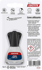 Loctite Super Attak Brush, Colla Liquida Trasparente con pennello, Super colla per applicazioni precise, Colla per legno, gomma, metallo, ceramica, legno, cuoio e pelle, 1x5g
