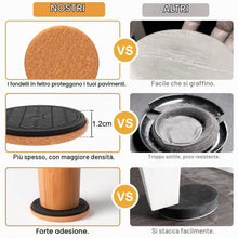 Carica l'immagine nel visualizzatore di Gallery, PISAO Feltrini per Mobili Pesanti Marrone Rotondi 8 Pezzi-9cm