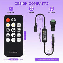 Carica l'immagine nel visualizzatore di Gallery, DoRight Controller Dimmer LED per DC 5V 12V 24V Striscia LED Singolo Colore, Dimmer/Interruttore/Luminosità Telecomando 