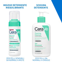 Carica l'immagine nel visualizzatore di Gallery, CeraVe Mousse Detergente Riequilibrante, Pelle Idratata, Allantoina, 148 ml