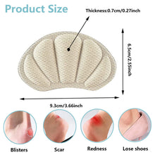 Carica l'immagine nel visualizzatore di Gallery, Cuscini per tallone Pad Heel,di cuscinetti per il tallone,4 paia comodi cuscinetti per il,soletta autoadesiva per la cur