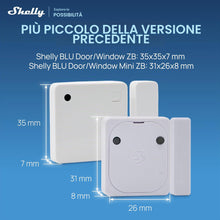 Carica l'immagine nel visualizzatore di Gallery, Shelly BLU Door/Window Mini ZB Bianco - Sensore Porte e Finestre Zigbee