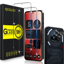 Carica l'immagine nel visualizzatore di Gallery, QULLOO Vetro Temperato per Nothing Phone 2A / 2A Plus / 2a+, 2 Pezzi Pellicola Vetro Protettiva e 2 Pezzi Pellicola Foto