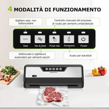 Carica l'immagine nel visualizzatore di Gallery, Bonsenkitchen Macchina Sottovuoto Alimenticon Taglierina Integrata e Vano Porta Sacchetti per Cottura Sous Vide e Preparazione Pasti | 4 Modalità | 1 Rotolo di Sacchetto e 5 Sacchetti, Nero
