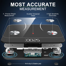 Carica l'immagine nel visualizzatore di Gallery, Bilancia Pesapersone Digitale Professionale, INSMART Bilancia Impedenziometrica Smart Bluetooth con 13 Indici di Misurazione Pesa Persone, Massa Grassa e Magra, BMI, Massa Muscolare o Ossea, 180KG