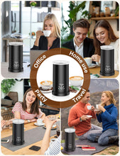 Carica l'immagine nel visualizzatore di Gallery, NWOUIIAY Montalatte Elettrico, 5 in 1 Cappuccinatore Elettrico 600W, 350ML, Macchina per Schiuma di Latte Calda e Fredda, Montalatte Silenzioso per Cappuccino Macchiato Caffè Latte e Cioccolata Calda