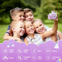 Carica l'immagine nel visualizzatore di Gallery, TIATUA Macchina Fotografica Bambini con 2.0 Pollici Schermo &amp; 32G Card, Fotografica Bambini Video Camera,Fun Accessories Included,Gift for Girls Boy Age 3+