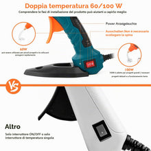 Carica l'immagine nel visualizzatore di Gallery, Pistola per Colla a Caldo, Set 60 / 100W Doppia Temperatura con 11mm Colla a Caldo, per Arte DIY a Scuola Riscaldamento 