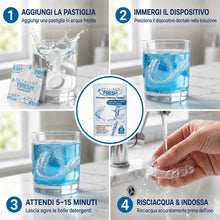 Carica l'immagine nel visualizzatore di Gallery, Retainer Fresh Compresse detergenti per apparecchio ortodontico 120 Unità