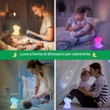 Carica l'immagine nel visualizzatore di Gallery, Luce Notturna Bambini,7 Colori Lampada USB Ricaricabile Lucina Notte,Silicone, Cameretta, Regalo Neonato