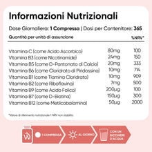 Carica l'immagine nel visualizzatore di Gallery, Vitamina B Complex, 365 Compresse Vegane, 1 al Giorno (1 Anno di Fornitura)