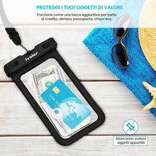 Carica l'immagine nel visualizzatore di Gallery, iVoler Kit Impermeabile con Borsa Marsupio e Custodia Smartphone, Nero