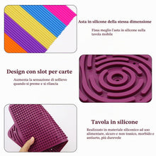 Carica l'immagine nel visualizzatore di Gallery, OMJMYY Sensory Activity Board 20 x 29.5 cm Tavola da attività Sensoriale Silicone Fidget Toy con Borsa da Viaggio e 40 C