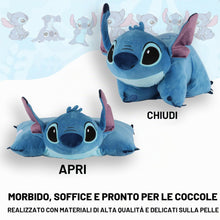Carica l'immagine nel visualizzatore di Gallery, Cuscino Peluche 2 in 1 Disney Lilo e Stitch, Multiuso Extra Soffice con Chiusura a Strappo per la Cameretta dei Bambini,