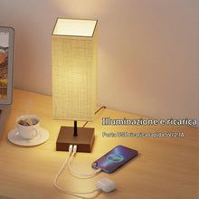 Carica l'immagine nel visualizzatore di Gallery, Lampada da Comodino Touch Dimmerabile, Abat Jour da Comodino