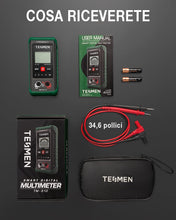 Carica l'immagine nel visualizzatore di Gallery, TESMEN TM-510 Multimetro Digitale, 4000 Conta Tester Elettricista, Misurazione Smart, Autoranging, Senza Contatto, Misur