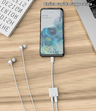 Carica l'immagine nel visualizzatore di Gallery, Adattatore USB C a Jack Auricolare Cavo(2 in 1) Auricolare 3.5mm Audio Cuffia Caricabatterie USB-C Compatibile per Samsu
