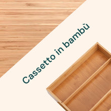Carica l'immagine nel visualizzatore di Gallery, Avilia Porta Cialde Caffè in Bambù con Cassetto, Vetro Marmorizzato Bianco