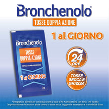 Carica l'immagine nel visualizzatore di Gallery, Bronchenolo Tosse Doppia Azione per la Tosse al Miele e Limone 10 Bustine - 979373976