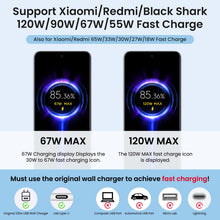 Carica l'immagine nel visualizzatore di Gallery, 2 Pezzi 120W Cavo USB Type-C (1M+2M) per Xiaomi Mi14 14 Ultra 13 Pro 12 12T 11,6A Cavi USB C Ricarica Rapida per Redmi K