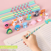 Carica l&#39;immagine nel visualizzatore di Gallery, 32 Pezzi Gadget Compleanno Bambini Matite per Bambini Matite Colorate con Topper Animali Regalini Compleanno Fine Festa Gadget Natale (32)