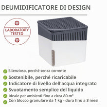 Carica l'immagine nel visualizzatore di Gallery, Wenko 50220100 Deumidificatore Cube 1000 G Deumidificatore capacità 1.6 L, Bianco