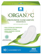 Carica l'immagine nel visualizzatore di Gallery, Organyc Assorbenti Giorno con Ali, Cotone Bio Certificato, 10 Unità
