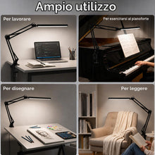 Carica l'immagine nel visualizzatore di Gallery, Lampada da Scrivania LED, 14W, Lampada con Morsetto e Clip, Luce Dimmerabile Protezione Occhi, Diverse Modalità di Color