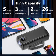 Carica l'immagine nel visualizzatore di Gallery, Power Bank 27.000mAh con 4 Cavi Incorporati, Caricatore Portatile 22.5W Ricarica Rapida USB C per iPhone e Samsung, Batt