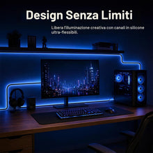 Carica l'immagine nel visualizzatore di Gallery, Striscia LED da 5 m: striscia LED in silicone altamente traslucido, 12 x 12 mm, illuminazione frontale nera, flessibile,