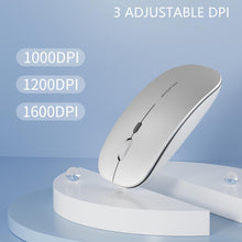 Carica l'immagine nel visualizzatore di Gallery, Uiosmuph Q5 Mouse Wireless, 2,4GHz Ricaricabile Silenzioso Mouse,Argento