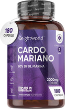 Carica l'immagine nel visualizzatore di Gallery, Mariendistel Extrakt 180 Kapseln mit je 500 mg - 80% Silymarin Anteil - 6 Monatsvorrat - Laborgeprüft (Wirkstoffgehalt &amp; Reinheit) - Hochdosiert - Vegan - Premium Qualität