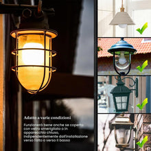 Carica l'immagine nel visualizzatore di Gallery, lampadina sensore di movimento E27 9W Bianco caldo 2700K Auto On/Off lampadine con sensore crepuscolare 3 Pezzis