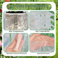 Carica l'immagine nel visualizzatore di Gallery, AOOWU 6 Pezzi Vaso per Orchidee Trasparenti, 12 CM Vaso Trasparenti per Piantine con Foro di Drenaggio, Plastica Kit di 